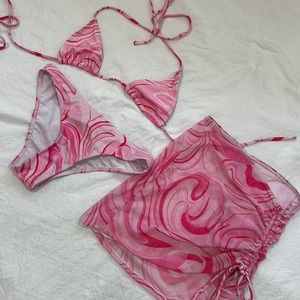 Pink Swirl Bikini Set